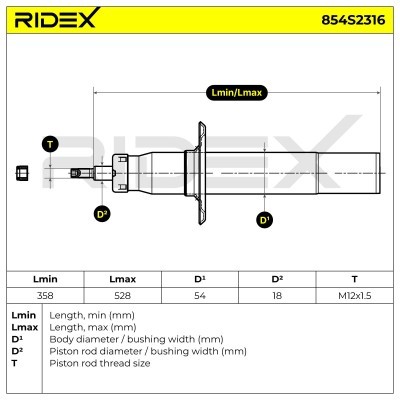 Shock Absorber RIDEX 854S2316 854S2316 - photo 8