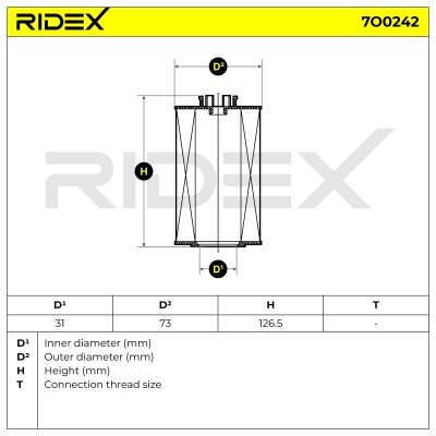 Oil Filter RIDEX 7O0242 7O0242 - photo 6