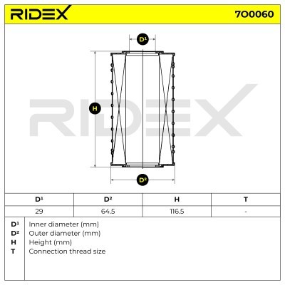 Oil Filter RIDEX 7O0060 7O0060 - photo 5