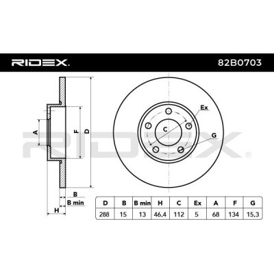 Brake Disc RIDEX 82B0703 82B0703 - photo 3