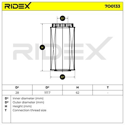 Oil Filter RIDEX 7O0133 7O0133 - photo 5