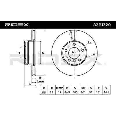 Brake Disc RIDEX 82B1320 82B1320 - photo 3