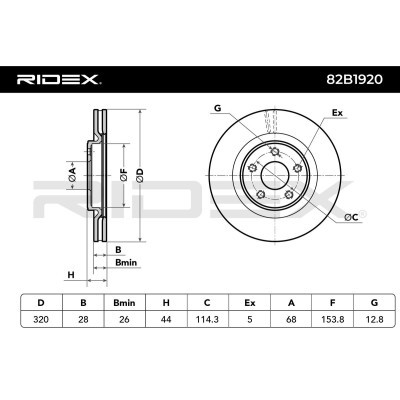 Brake Disc RIDEX 82B1920 82B1920 - photo 6