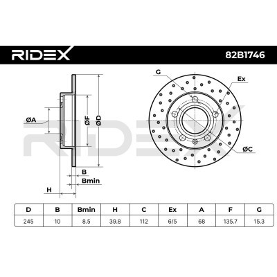 Brake Disc RIDEX 82B1746 82B1746 - photo 7