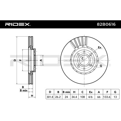 Brake Disc RIDEX 82B0616 82B0616 - photo 9