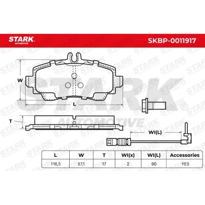 Brake Pads Set Stark SKBP-0011917 SKBP-0011917 - photo 6