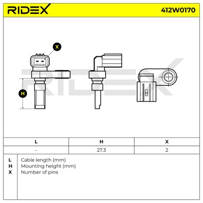 ABS Sensor RIDEX 412W0170 412W0170 - photo 5