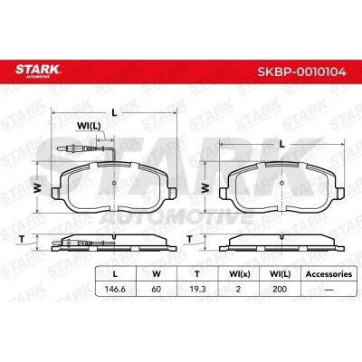 Brake Pads Set Stark SKBP-0010104 SKBP-0010104 - photo 2