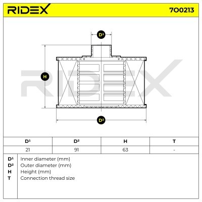 Oil Filter RIDEX 7O0213 7O0213 - photo 5
