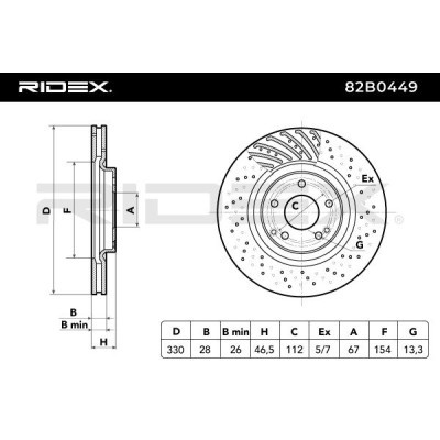Brake Disc RIDEX 82B0449 82B0449 - photo 3