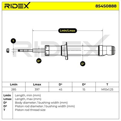 Shock Absorber RIDEX 854S0888 854S0888 - photo 7