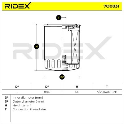 Oil Filter RIDEX 7O0031 7O0031 - photo 6