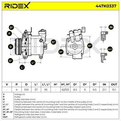 Compressor, Air Conditioning SUBARU FORESTER (SH) 447K0337 - photo 8