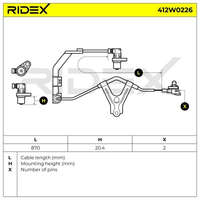 ABS Sensor RIDEX 412W0226 412W0226 - photo 7