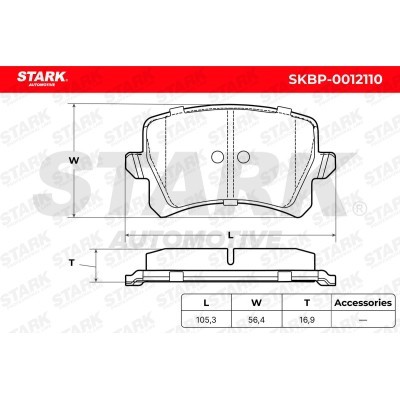 Brake Pads Set Stark SKBP-0012110 SKBP-0012110 - photo 5