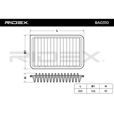 Air Filter RIDEX 8A0310 8A0310 - photo 6