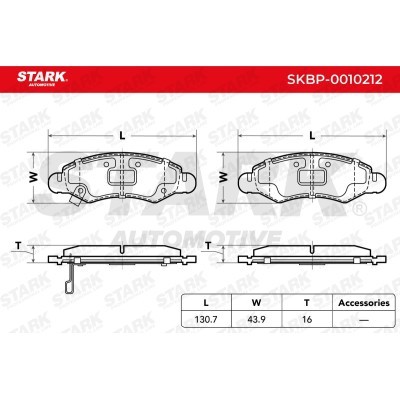 Brake Pads Set Stark SKBP-0010212 SKBP-0010212 - photo 3