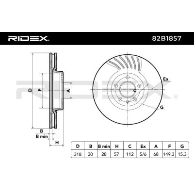 Brake Disc RIDEX 82B1857 82B1857 - photo 5