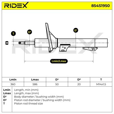 Shock Absorber RIDEX 854S1950 854S1950 - photo 6