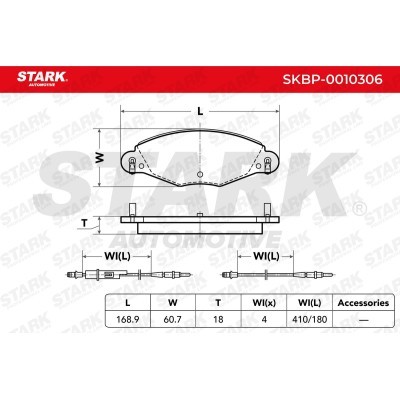 Brake Pads Set Stark SKBP-0010306 SKBP-0010306 - photo 3