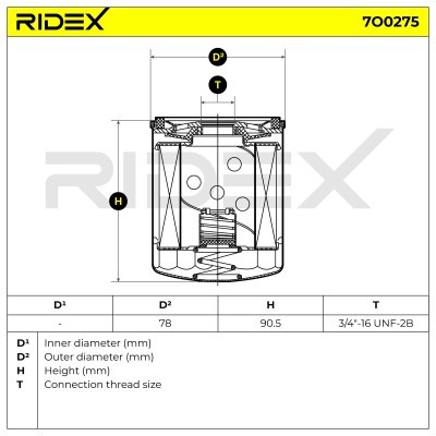 Oil Filter RIDEX 7O0275 7O0275 - photo 5