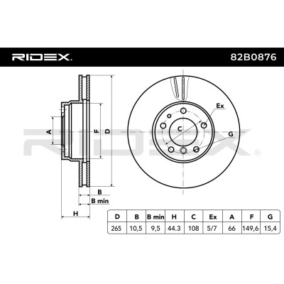 Brake Disc RIDEX 82B0876 82B0876 - photo 7