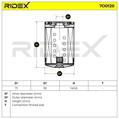 Oil Filter RIDEX 7O0120 7O0120 - photo 5
