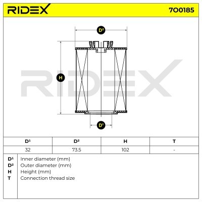 Oil Filter RIDEX 7O0185 7O0185 - photo 5