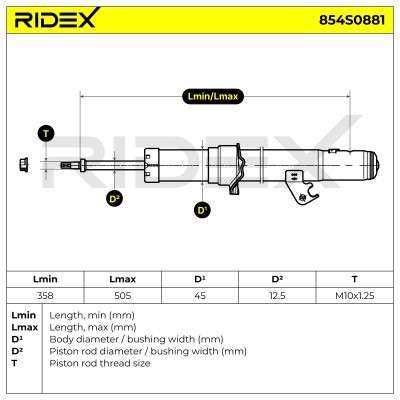 Shock Absorber RIDEX 854S0881 854S0881 - photo 8