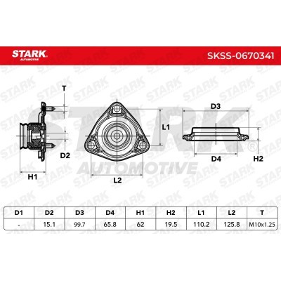 Strut Support Bearing Front Stark SKSS-0670341 SKSS-0670341 - photo 5