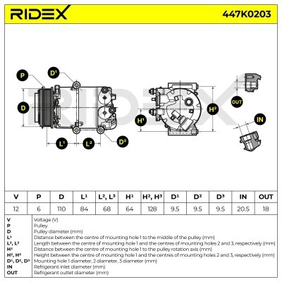 Compressor, Air Conditioning 447K0203 - photo 6