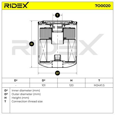 Oil Filter RIDEX 7O0020 7O0020 - photo 5