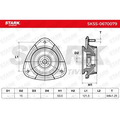 Strut Support Bearing Front Stark SKSS-0670079 SKSS-0670079 - photo 5