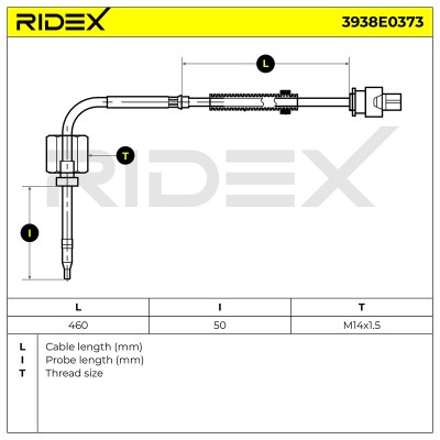 Exhaust gas temperature sensor RIDEX 3938E0373 3938E0373 - photo 6