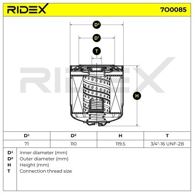 Oil Filter RIDEX 7O0085 7O0085 - photo 5