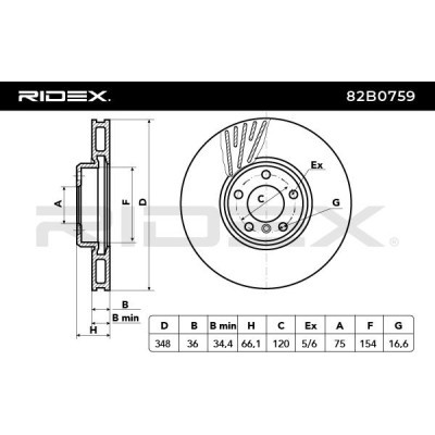 Brake Disc RIDEX 82B0759 82B0759 - photo 3