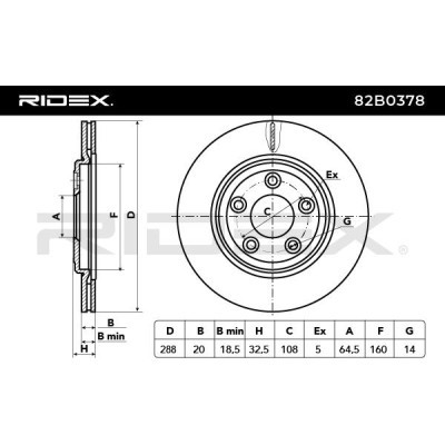 Brake Disc RIDEX 82B0378 82B0378 - photo 3