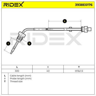 Exhaust gas temperature sensor RIDEX 3938E0176 3938E0176 - photo 6