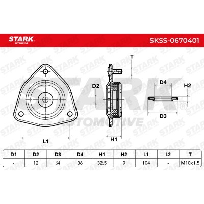 Strut Support Bearing Front Stark SKSS-0670401 SKSS-0670401 - photo 5