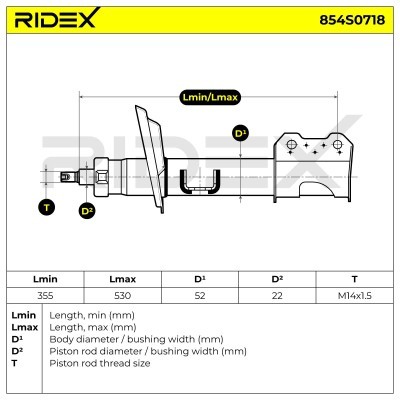 Shock Absorber RIDEX 854S0718 854S0718 - photo 8