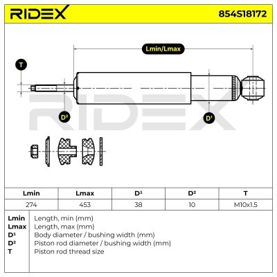 Shock Absorber RIDEX 854S18172 854S18172 - photo 8