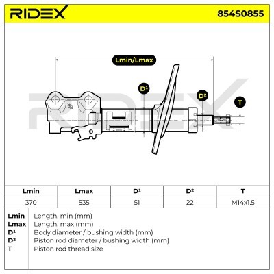 Shock Absorber RIDEX 854S0855 854S0855 - photo 5