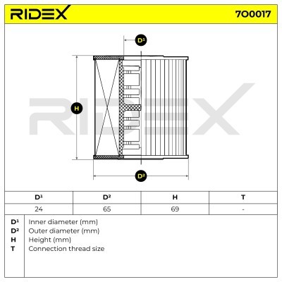 Oil Filter RIDEX 7O0017 7O0017 - photo 6