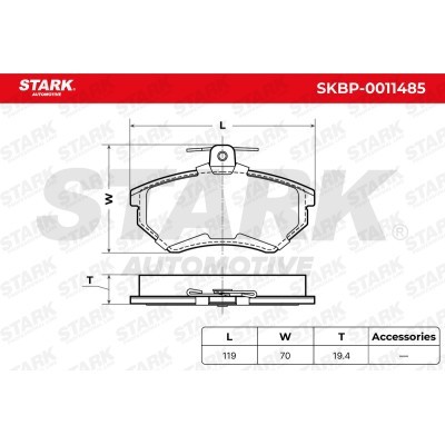 Brake Pads Set Stark SKBP-0011485 SKBP-0011485 - photo 5