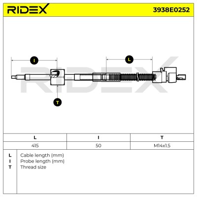 Exhaust gas temperature sensor RIDEX 3938E0252 3938E0252 - photo 5