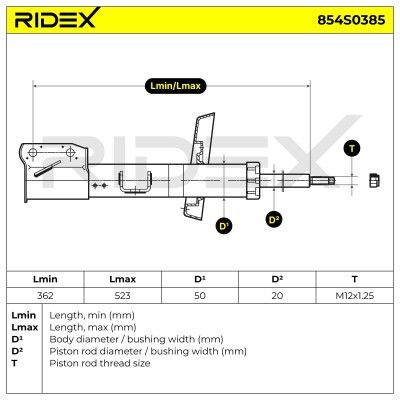 Shock Absorber RIDEX 854S0385 854S0385 - photo 14