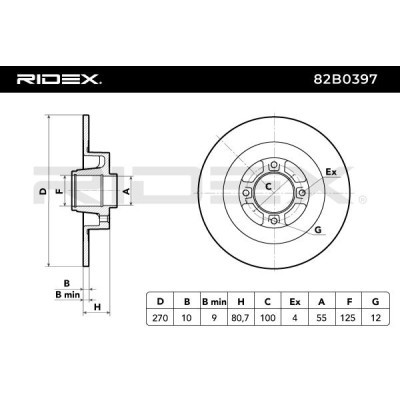 Brake Disc RIDEX 82B0397 82B0397 - photo 4