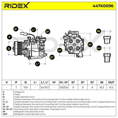 Compressor, Air Conditioning HONDA FR-V 447K0096 - photo 6