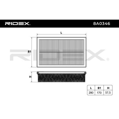 Air Filter RIDEX 8A0346 8A0346 - photo 6