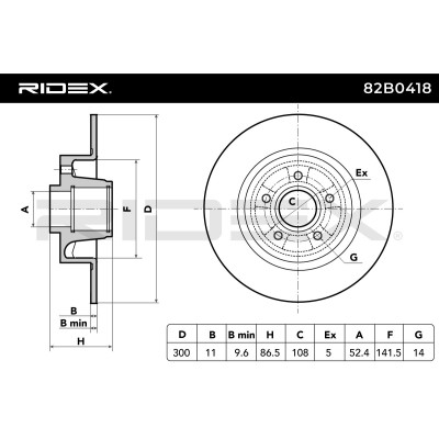 Brake Disc RIDEX 82B0418 82B0418 - photo 8
